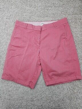 J. Crew Womens sz 14 Shorts Pink Chino Pockets Mid Rise Cotton Casual